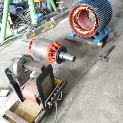Proses pemasangan bearing elektromotor CWP